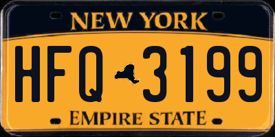 NY license plate HFQ3199
