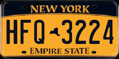 NY license plate HFQ3224