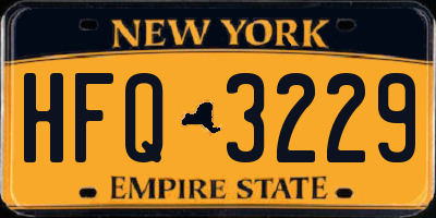 NY license plate HFQ3229