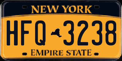 NY license plate HFQ3238