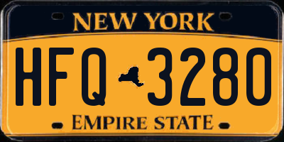 NY license plate HFQ3280