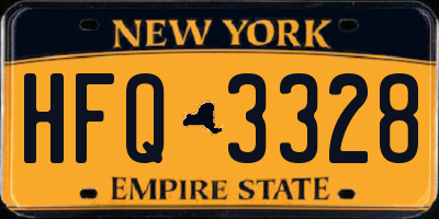 NY license plate HFQ3328