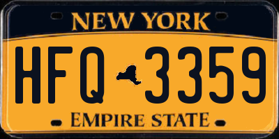 NY license plate HFQ3359