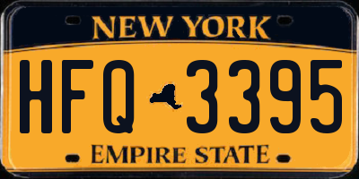 NY license plate HFQ3395