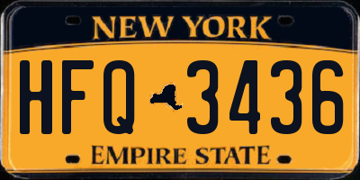 NY license plate HFQ3436