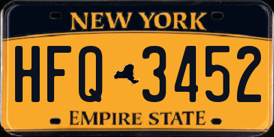 NY license plate HFQ3452