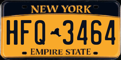 NY license plate HFQ3464