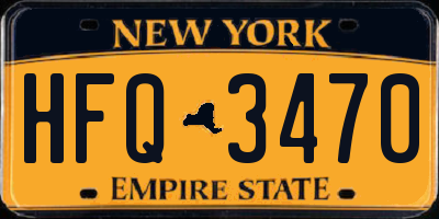 NY license plate HFQ3470