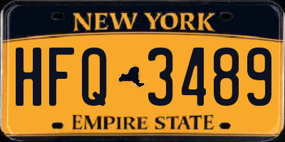 NY license plate HFQ3489