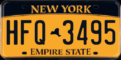 NY license plate HFQ3495