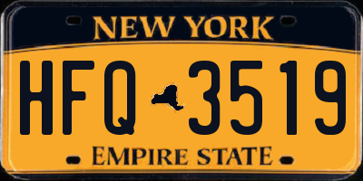 NY license plate HFQ3519