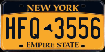 NY license plate HFQ3556