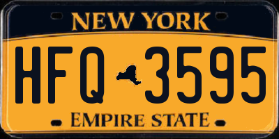 NY license plate HFQ3595