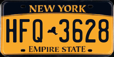 NY license plate HFQ3628