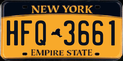 NY license plate HFQ3661
