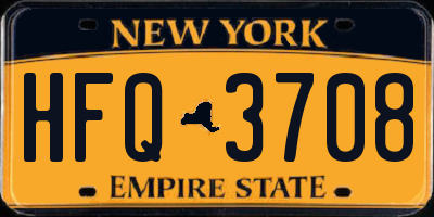 NY license plate HFQ3708