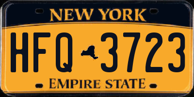NY license plate HFQ3723
