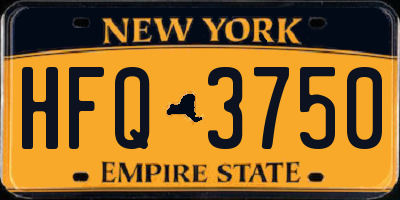 NY license plate HFQ3750
