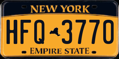 NY license plate HFQ3770