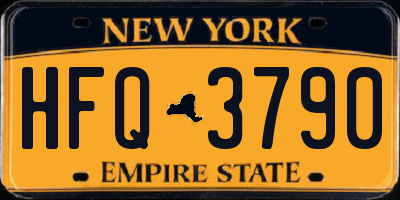 NY license plate HFQ3790