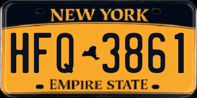NY license plate HFQ3861