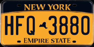 NY license plate HFQ3880