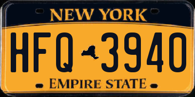 NY license plate HFQ3940