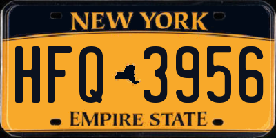 NY license plate HFQ3956