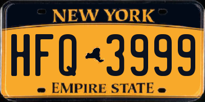 NY license plate HFQ3999