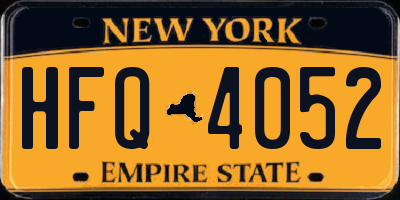 NY license plate HFQ4052