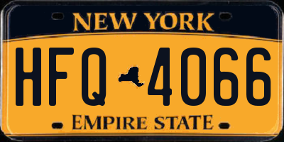 NY license plate HFQ4066