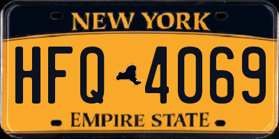 NY license plate HFQ4069