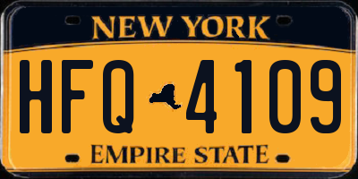 NY license plate HFQ4109