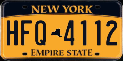 NY license plate HFQ4112