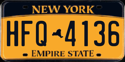 NY license plate HFQ4136