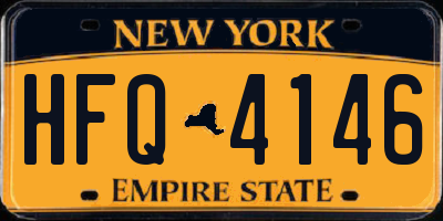 NY license plate HFQ4146