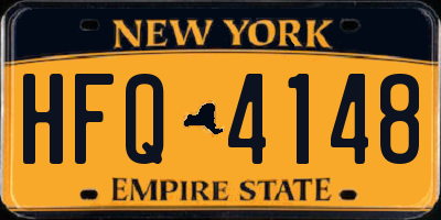 NY license plate HFQ4148