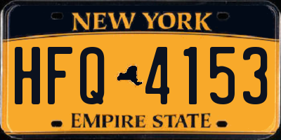 NY license plate HFQ4153