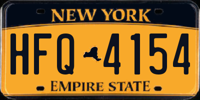 NY license plate HFQ4154