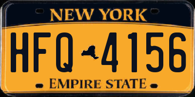 NY license plate HFQ4156