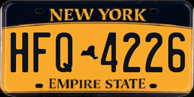 NY license plate HFQ4226