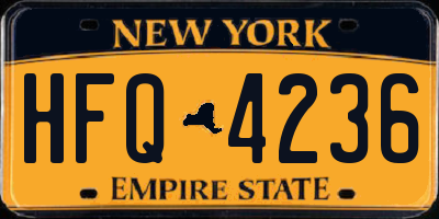 NY license plate HFQ4236
