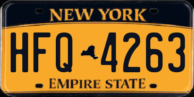 NY license plate HFQ4263