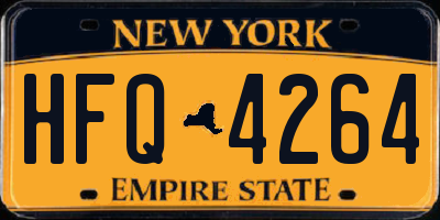 NY license plate HFQ4264