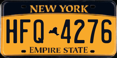 NY license plate HFQ4276