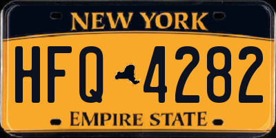 NY license plate HFQ4282