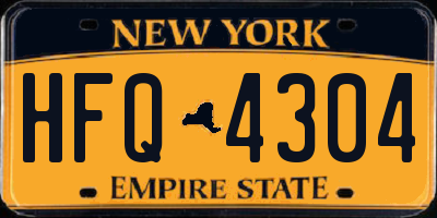 NY license plate HFQ4304