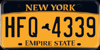 NY license plate HFQ4339