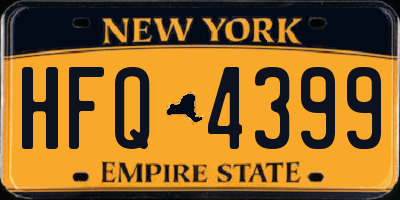 NY license plate HFQ4399