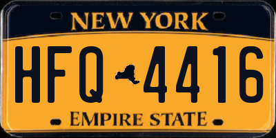 NY license plate HFQ4416